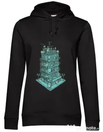 Hoodie dama cu gluga Sound zone Negru