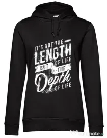Hoodie dama cu gluga Depth of life Negru
