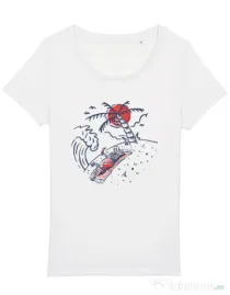 Tricou STANLEY STELLA dama Relax Skeleton Alb