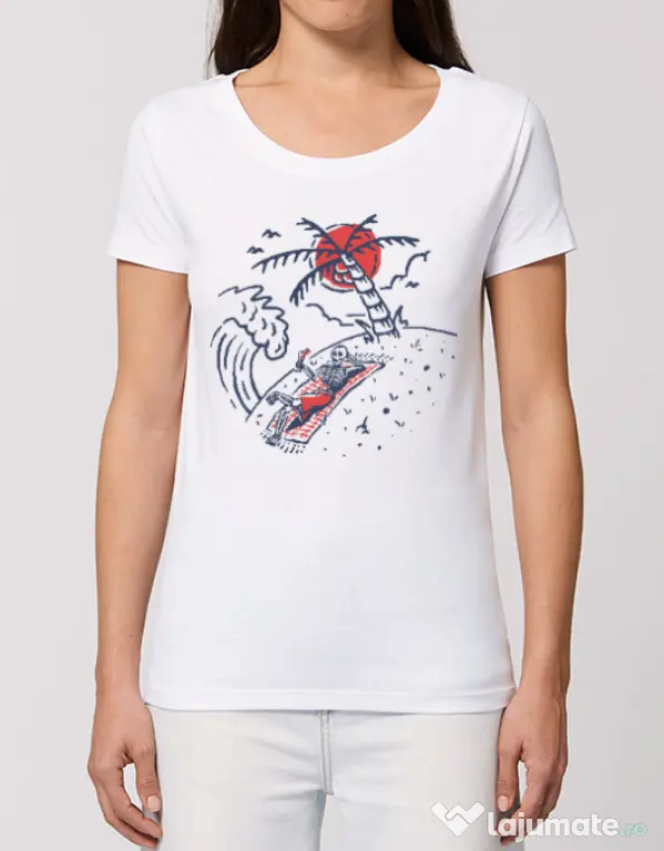 Tricou STANLEY STELLA dama Relax Skeleton Alb