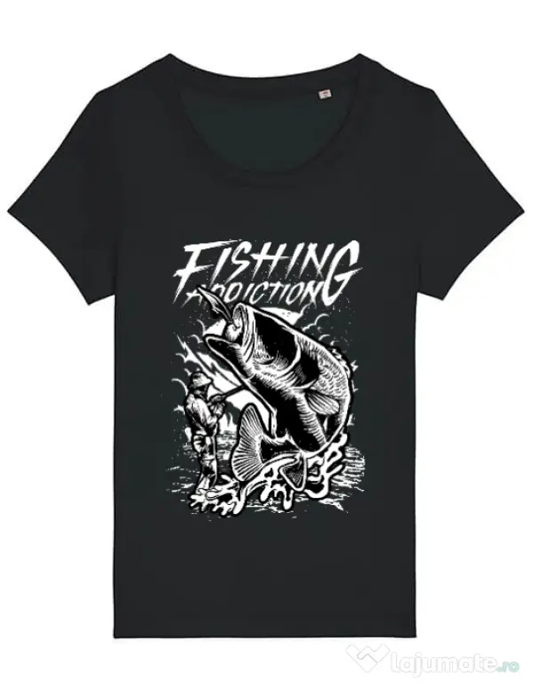 Tricou STANLEY STELLA dama Fishing addiction Negru