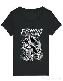 Tricou STANLEY STELLA dama Fishing addiction Negru