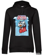 Hoodie dama cu gluga Cleaning league toilet paper Negru