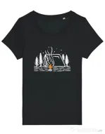 Tricou STANLEY STELLA dama Tent lines Negru