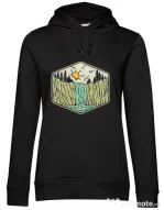 Hoodie dama cu gluga Beauty waterfall Negru