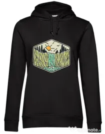 Hoodie dama cu gluga Beauty waterfall Negru