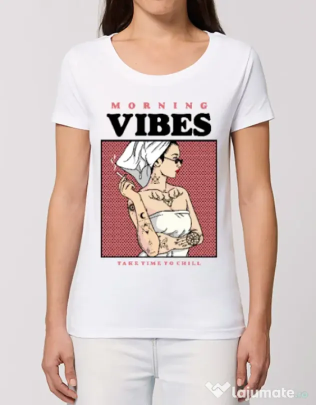 Tricou STANLEY STELLA dama Morning vibes Alb