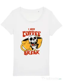 Tricou STANLEY STELLA dama Coffee break Alb