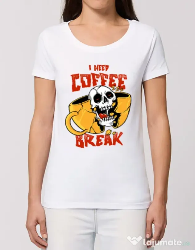 Tricou STANLEY STELLA dama Coffee break Alb