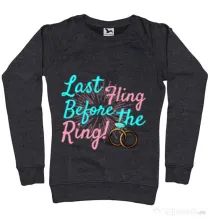 Bluza Petrecerea burlacitelor ADLER Last fling before the ring Negru melanj