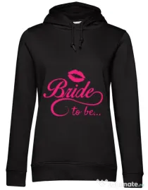 Hoodie Mireasa B&C Bride to be Negru