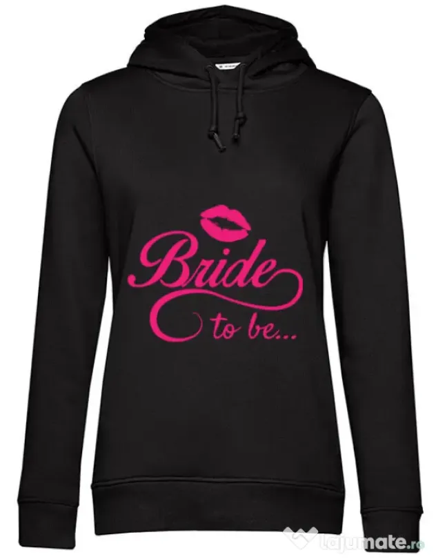 Hoodie Mireasa B&C Bride to be Negru
