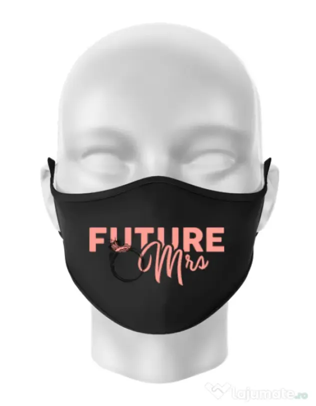 Masca personalizata reutilizabila Future Mrs Negru