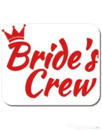 Mousepad personalizat Bride's crew Alb