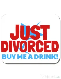 Mousepad personalizat Just divorced Alb