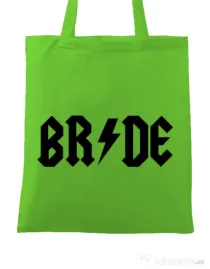 Sacosa personalizata Mireasa Bride ACDC Verde mar