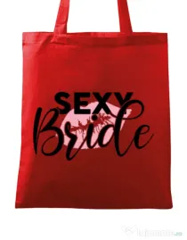 Sacosa personalizata Mireasa Sexy bride Rosu