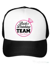 Sapca personalizata Petrecerea burlacitelor Brides drinking team Alb