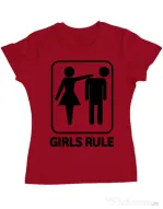 Tricou Burlacite ADLER Girls rule Rosu