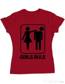 Tricou Burlacite ADLER Girls rule Rosu