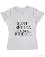 Tricou Burlacite ADLER Sunt singura Alb