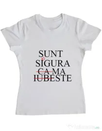 Tricou Burlacite ADLER Sunt singura Alb