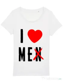 Tricou Burlacite STANLEY STELLA I love me Alb