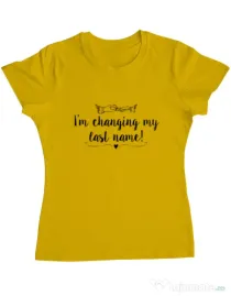 Tricou Mireasa ADLER Last name Galben