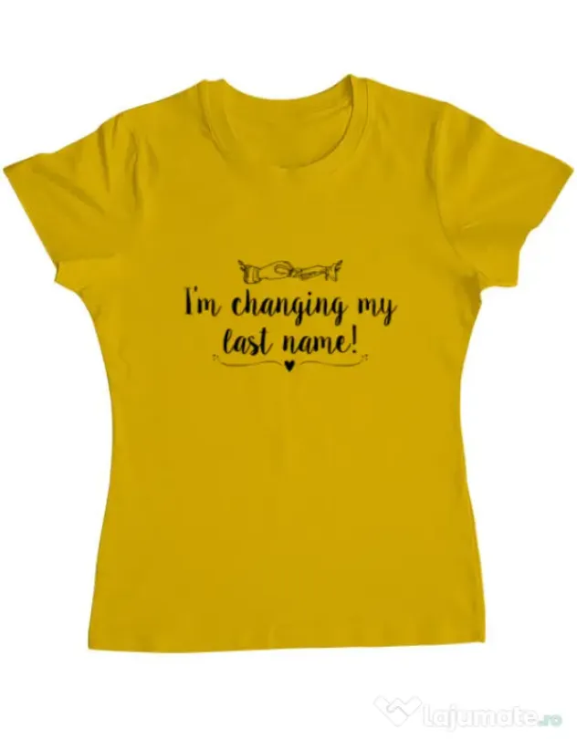 Tricou Mireasa ADLER Last name Galben