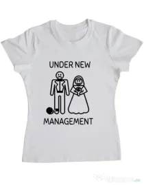 Tricou Mireasa ADLER Under new management Alb