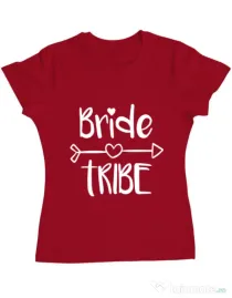 Tricou Petrecerea burlacitelor ADLER Bride tribe Rosu