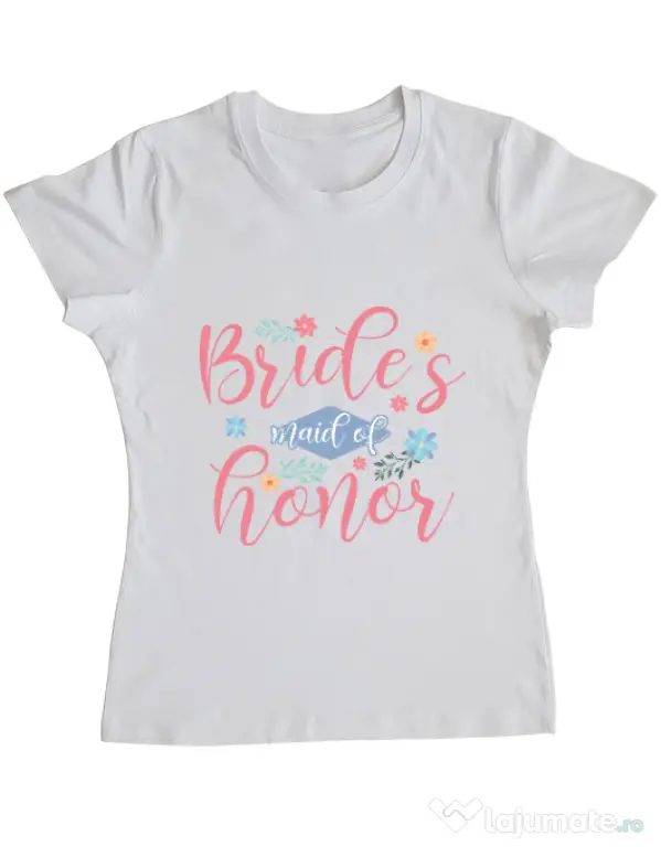 Tricou Petrecerea burlacitelor ADLER Brides maid of honor Alb