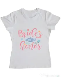 Tricou Petrecerea burlacitelor ADLER Brides maid of honor Alb