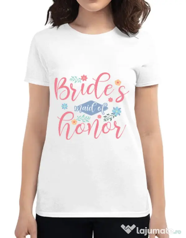 Tricou Petrecerea burlacitelor ADLER Brides maid of honor Alb