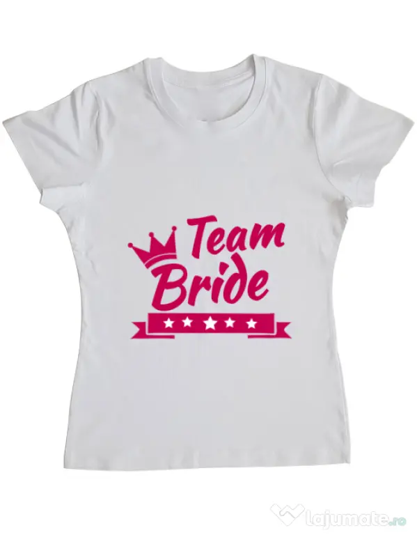 Tricou Petrecerea burlacitelor ADLER Team Bride Alb