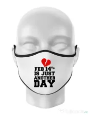 Masca personalizata reutilizabila 14 Februarie Alb 