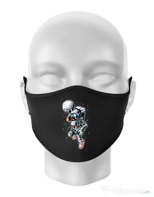 Masca personalizata reutilizabila Astronaut Negru