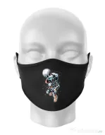 Masca personalizata reutilizabila Astronaut Negru