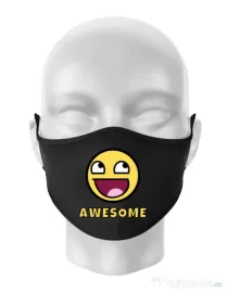 Masca personalizata reutilizabila Awesome Negru