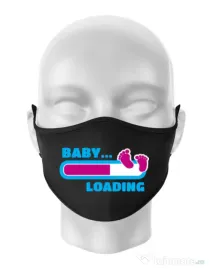 Masca personalizata reutilizabila Baby loading Negru