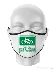 Masca personalizata reutilizabila Bicycle Alb