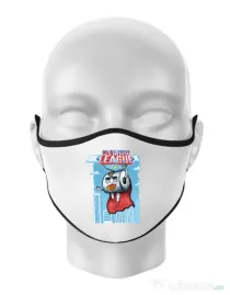 Masca personalizata reutilizabila Cleaning league toilet paper Alb