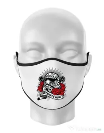 Masca personalizata reutilizabila Dead Trooper Alb