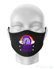 Masca personalizata reutilizabila Death Metal Negru
