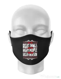 Masca personalizata reutilizabila Do the right things Negru