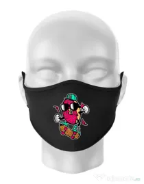 Masca personalizata reutilizabila Donut skater Negru