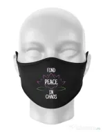 Masca personalizata reutilizabila Find peace Negru