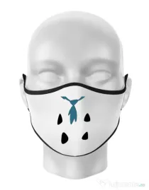 Masca personalizata reutilizabila Flinstone costume Alb