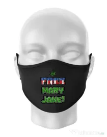 Masca personalizata reutilizabila Free Mary Jane Negru