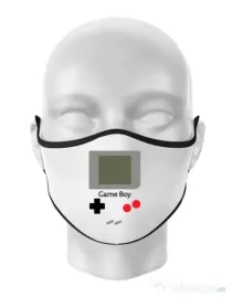 Masca personalizata reutilizabila Game boy Alb